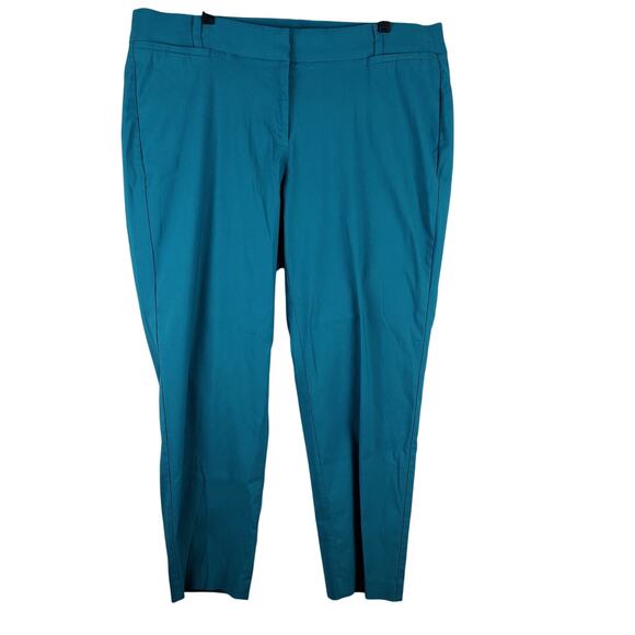 Lane Bryant Pants - Lane Bryant Women's 22R The Allie Tapered Stretch Work Pants Teal Blue Office